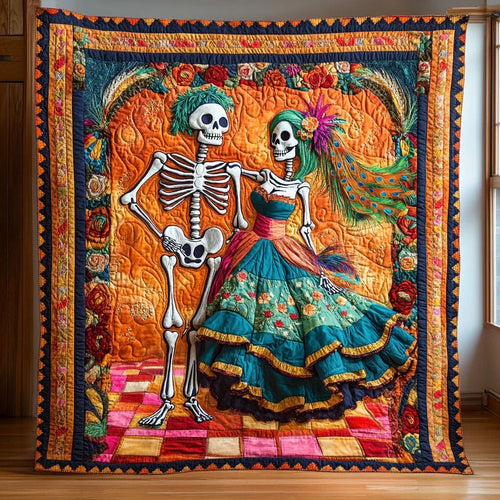 Marigold Rhythm Quilt Blanket