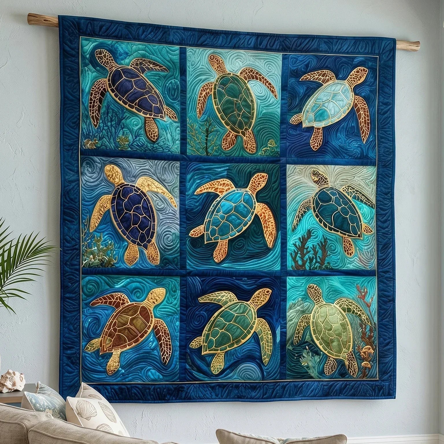 Marine Voyager Quilt Blanket - Quilted Blanket by Wild and Way