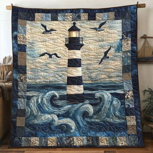 Mariner Lighthouse Quilt Blanket