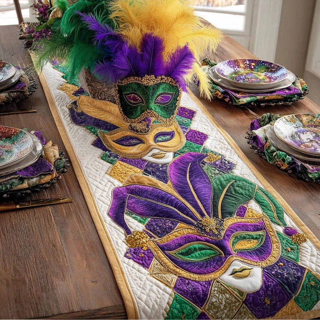 Masquerade Bloom Quilted Table Runner