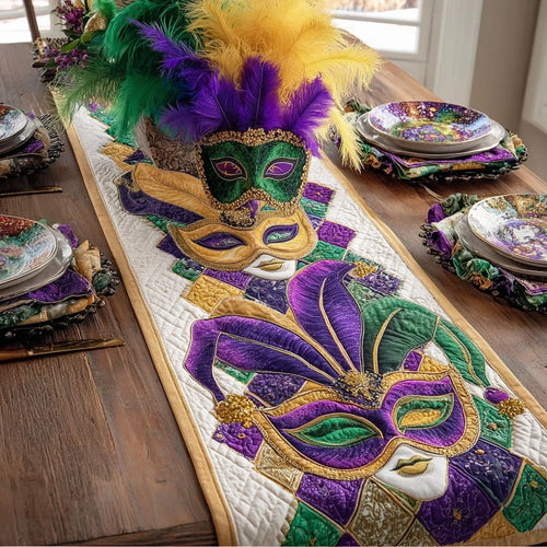 Masquerade Bloom Quilted Table Runner