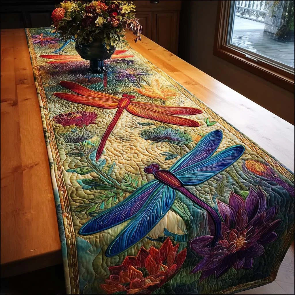 Meadow Blossoms Quilted Table Runner