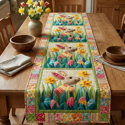 Meadow Bunny Quilted Table Runner