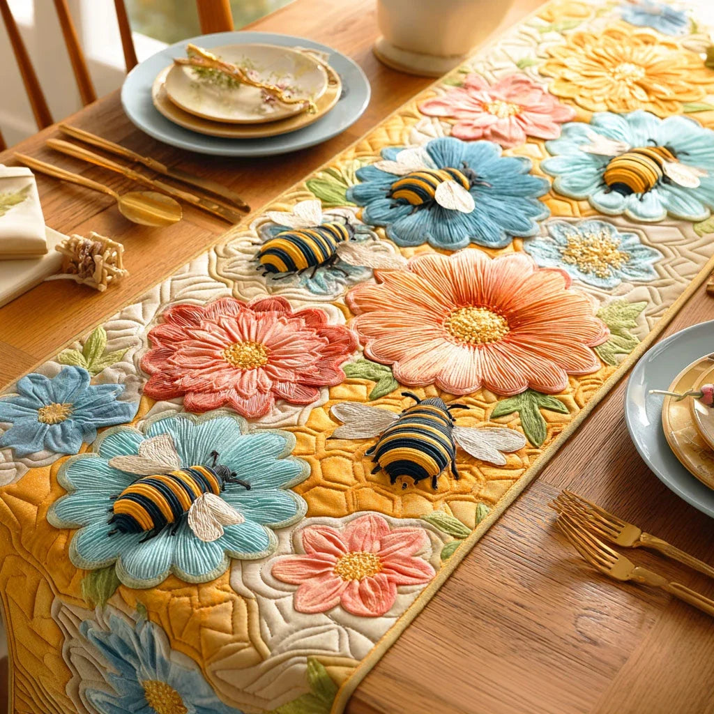 Meadow Glow Quilted Table Runner