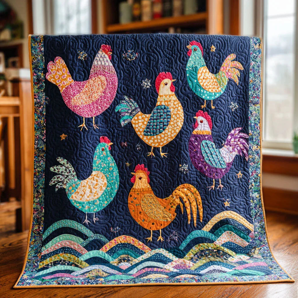 Meadow Hen Quilt Blanket - Quilted Blanket by Wild and Way