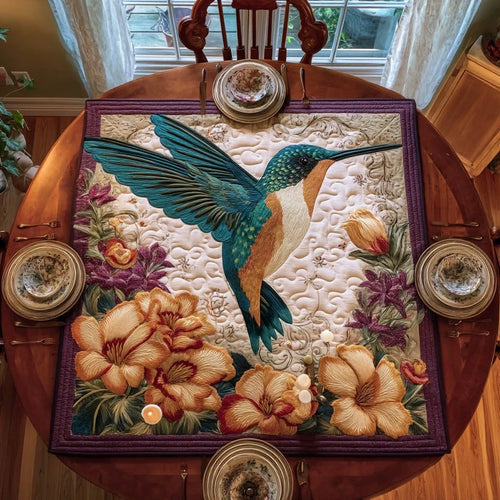 Meadow Hummer Quilted Table Topper