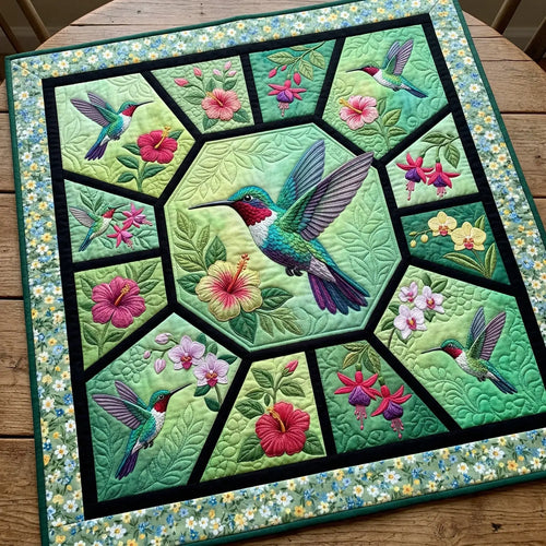 Meadow Hummingbird Quilt Blanket