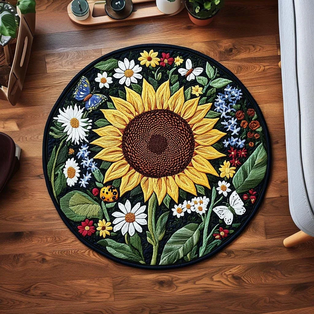 Meadow Whispers Quilted Round Mat