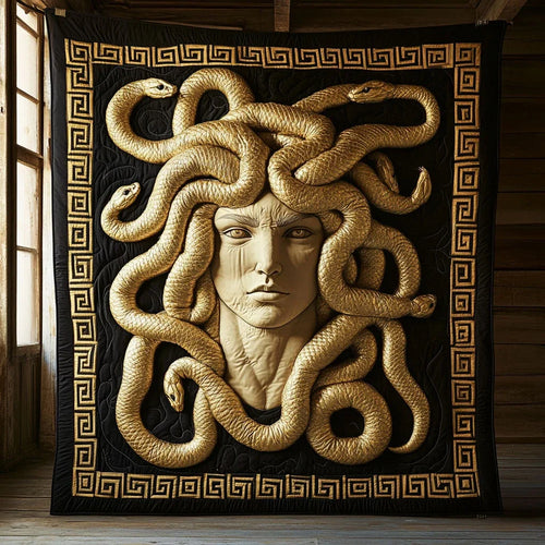 Medusa Gaze Quilt Blanket