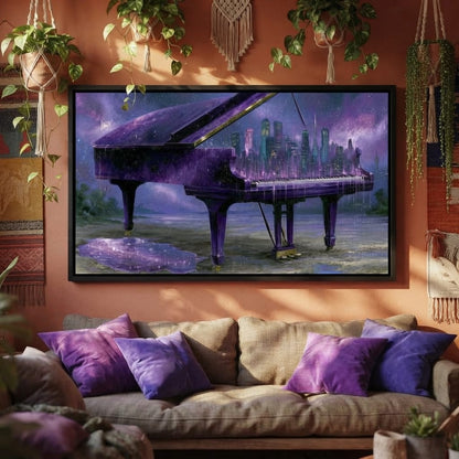 Melodies Melting Into The Night Sky Canvas Wall Art
