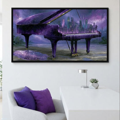 Melodies Melting Into The Night Sky Canvas Wall Art