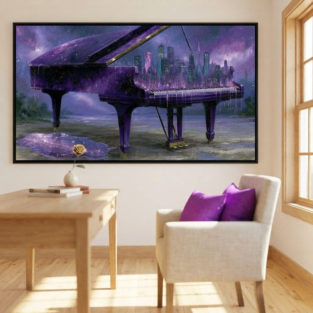 Melodies Melting Into The Night Sky Canvas Wall Art