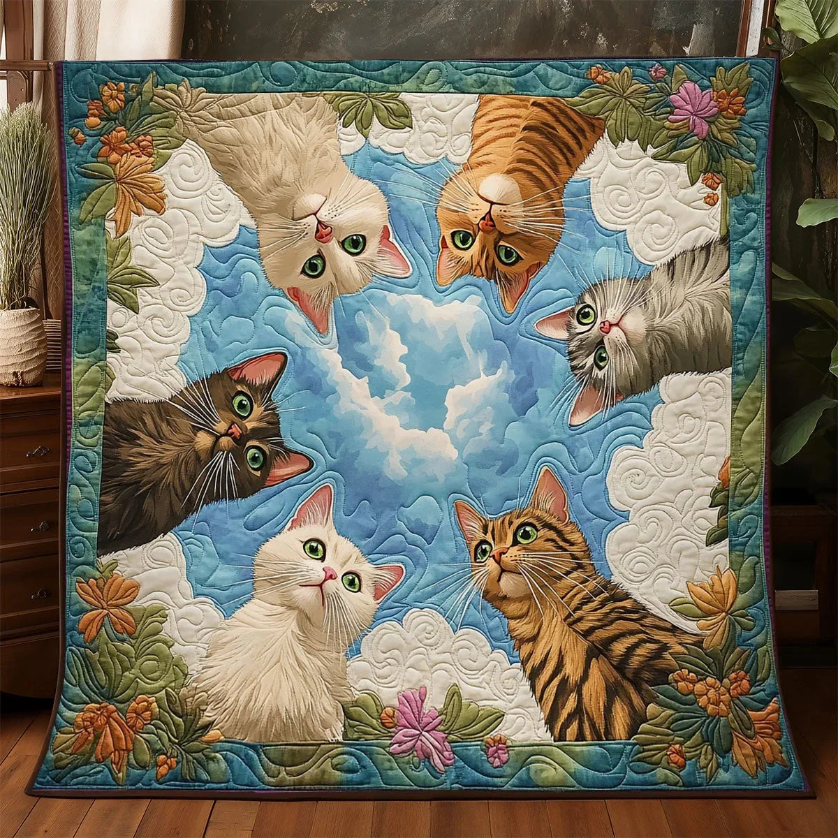 Meow Up There Quilt Blanket