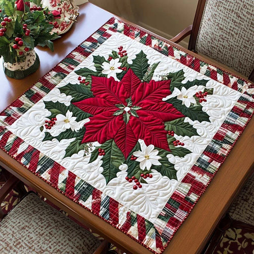 Merry Charm Quilted Table Topper