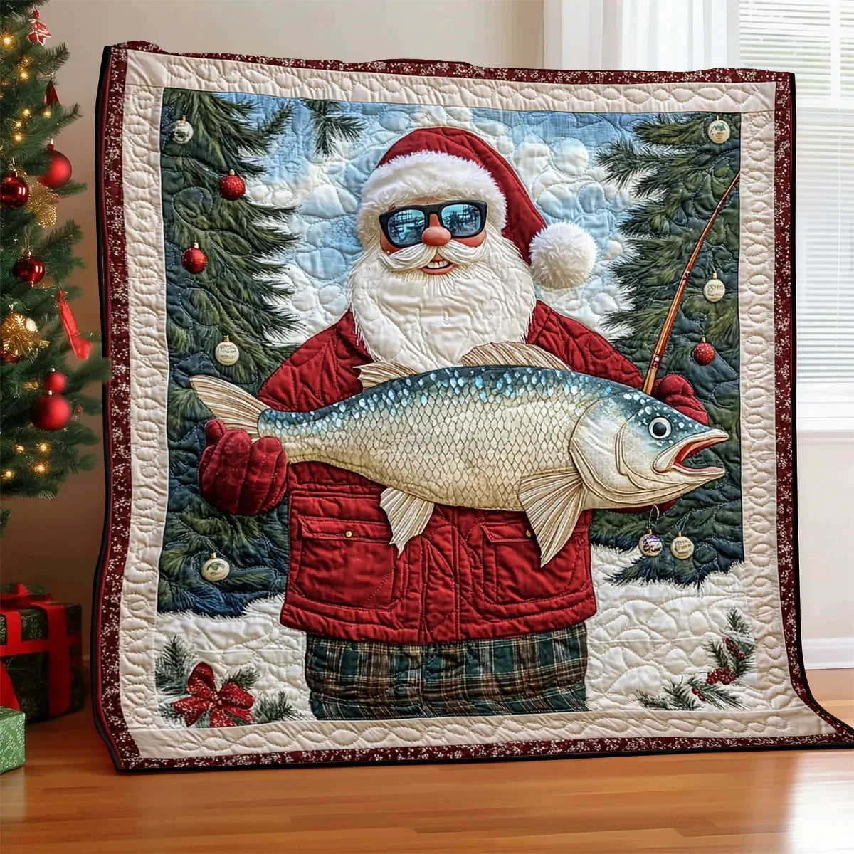 Merry Fisher Quilt Blanket