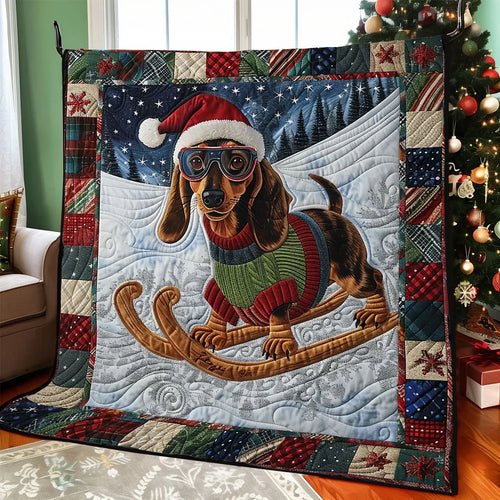 Merry Hound Quilt Blanket