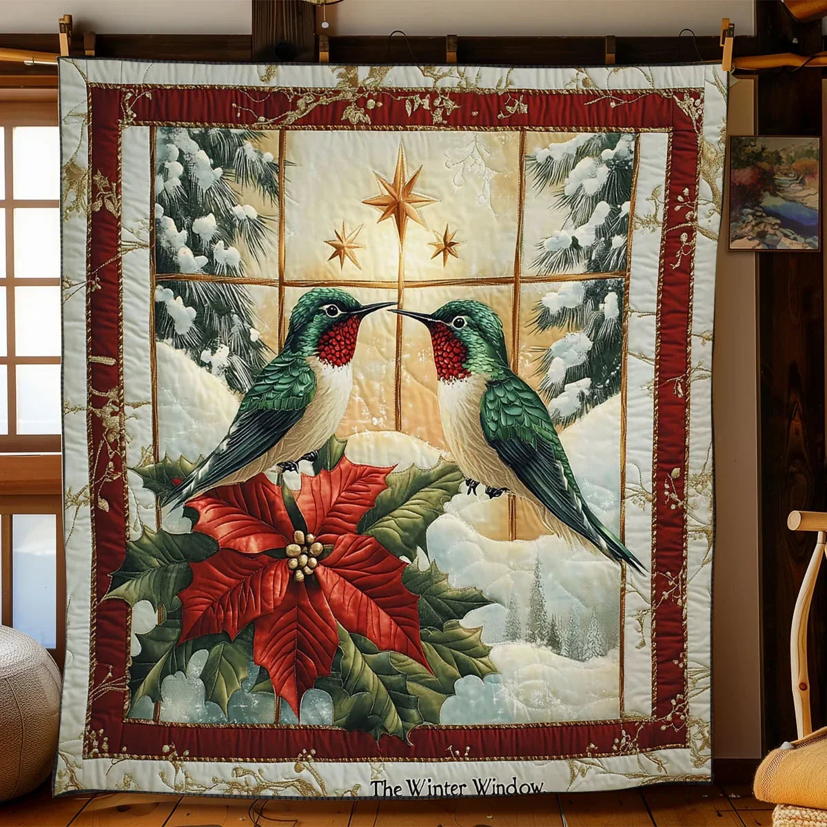 Merry Hummingbird Quilt Blanket