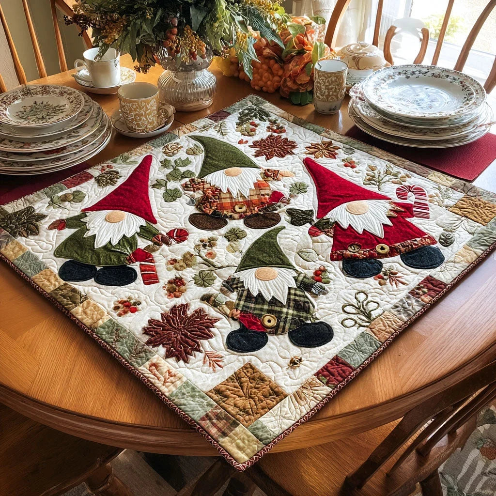 Merry Meadow Quilted Table Topper