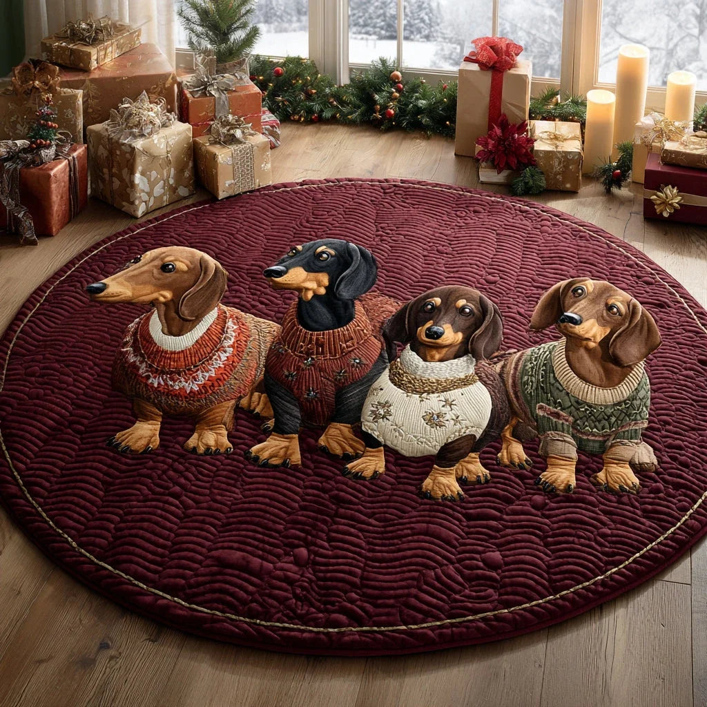 Merry Paws Quilted Round Mat
