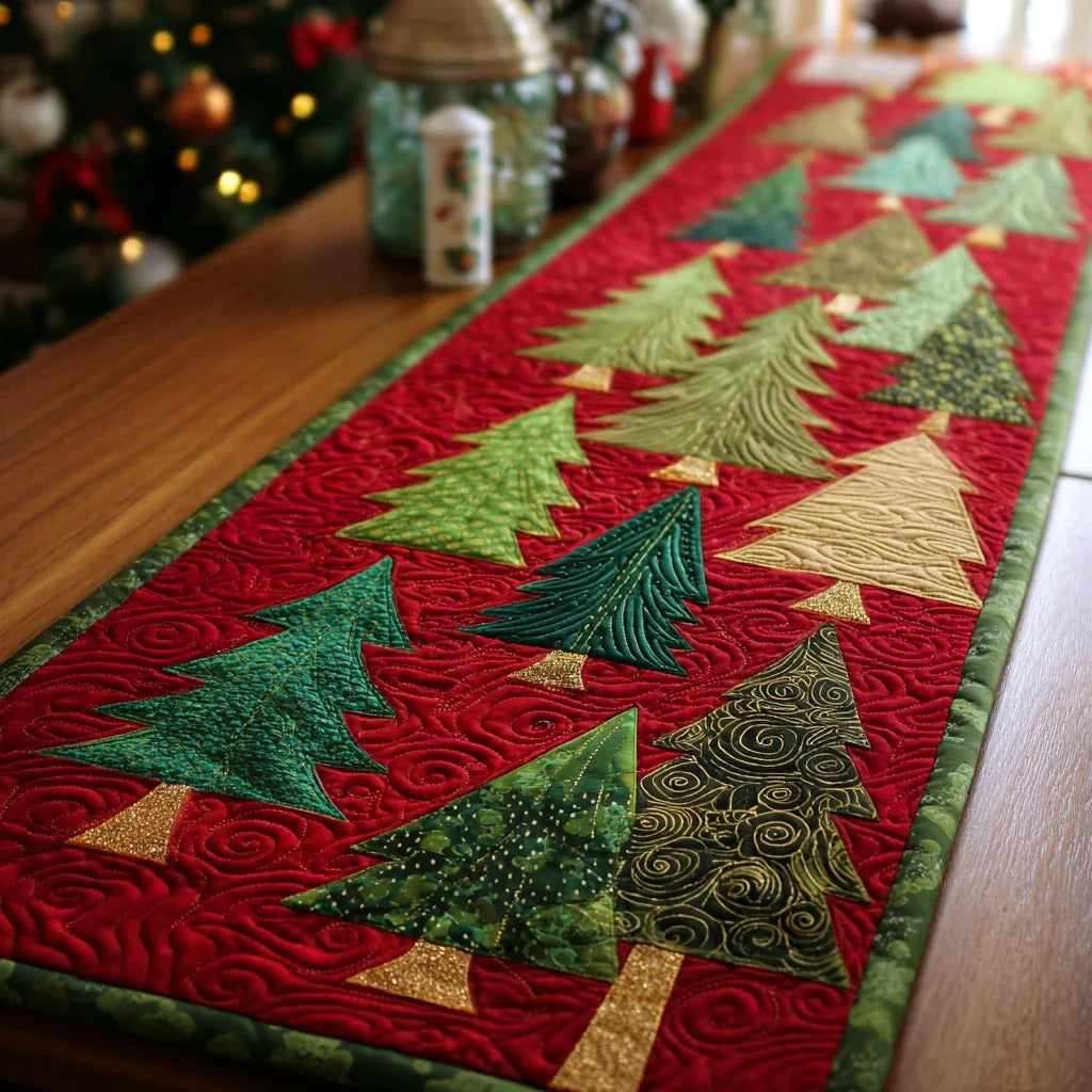 Merry Pines Quilted Table Runner