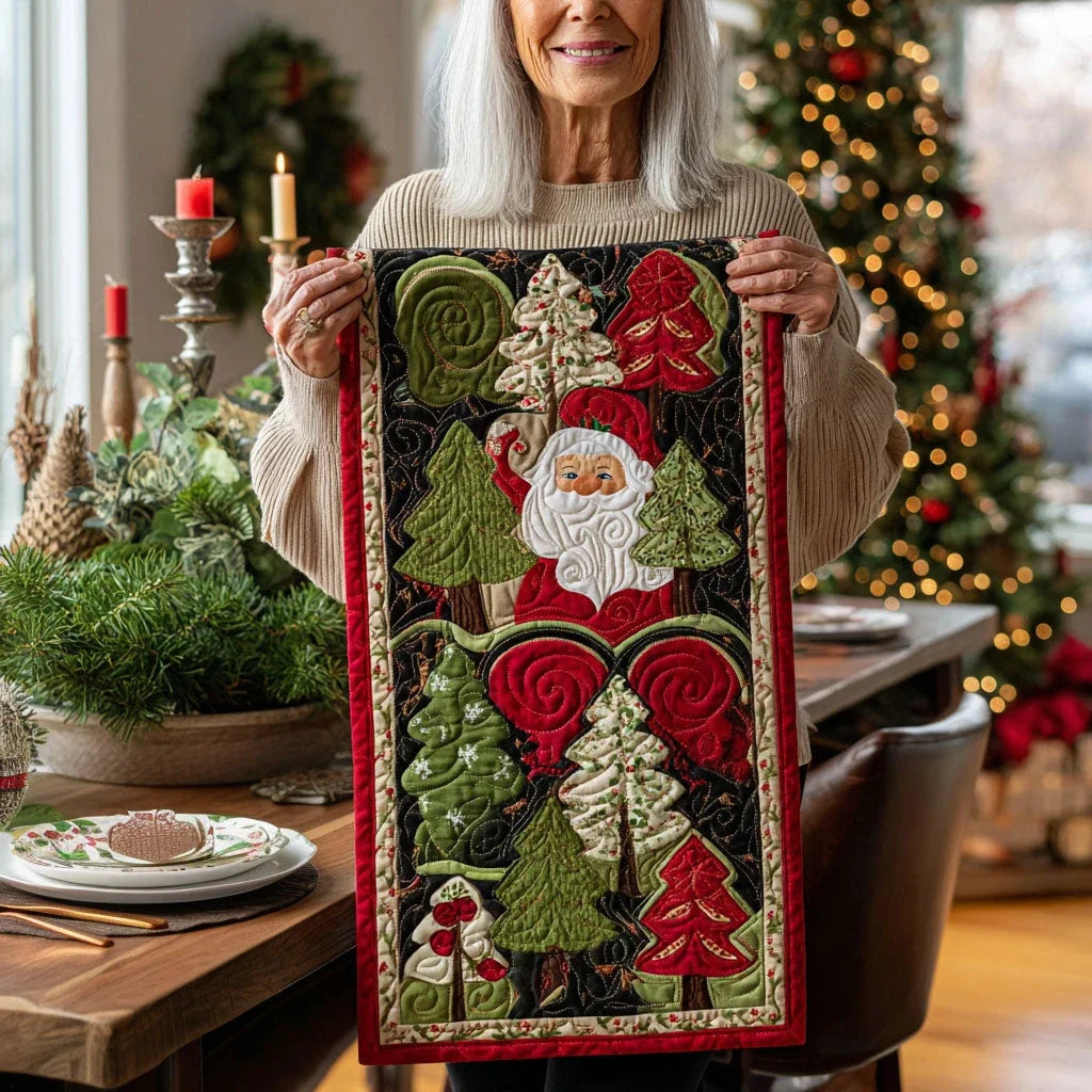 Merry Spruce Quilted Table Runner