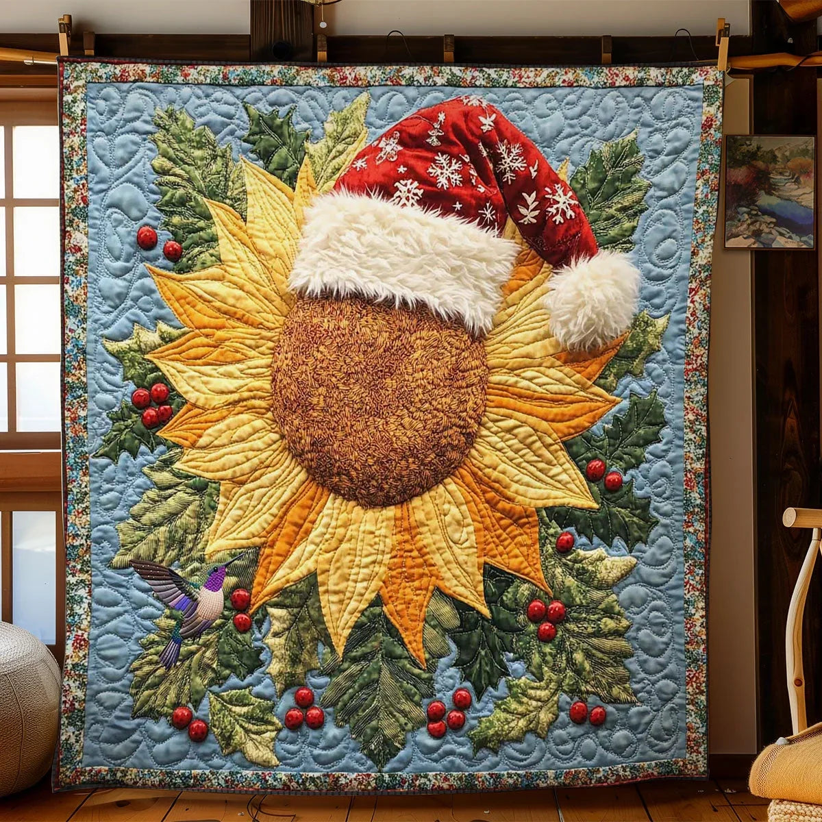 Merry Sunflower Dreams Quilt Blanket