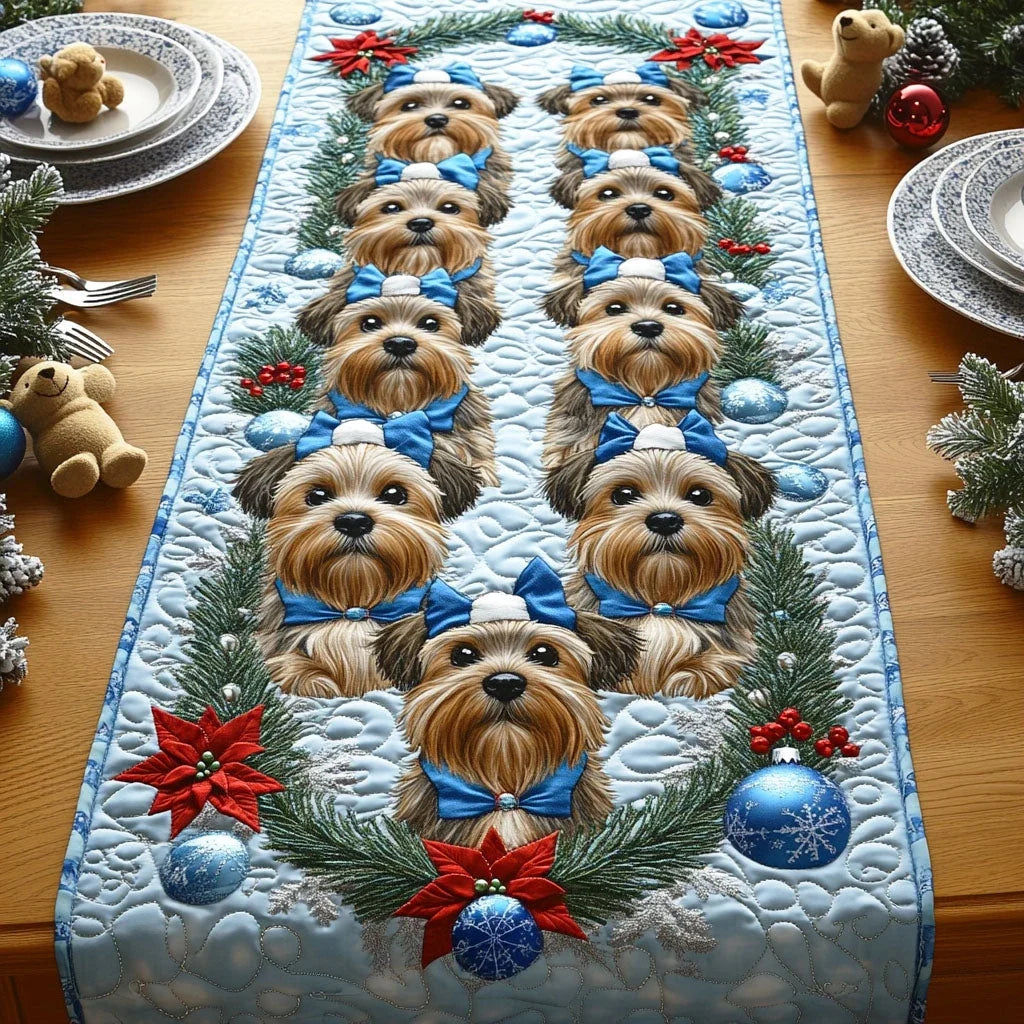 Merry Terrier Quilted Table Runner