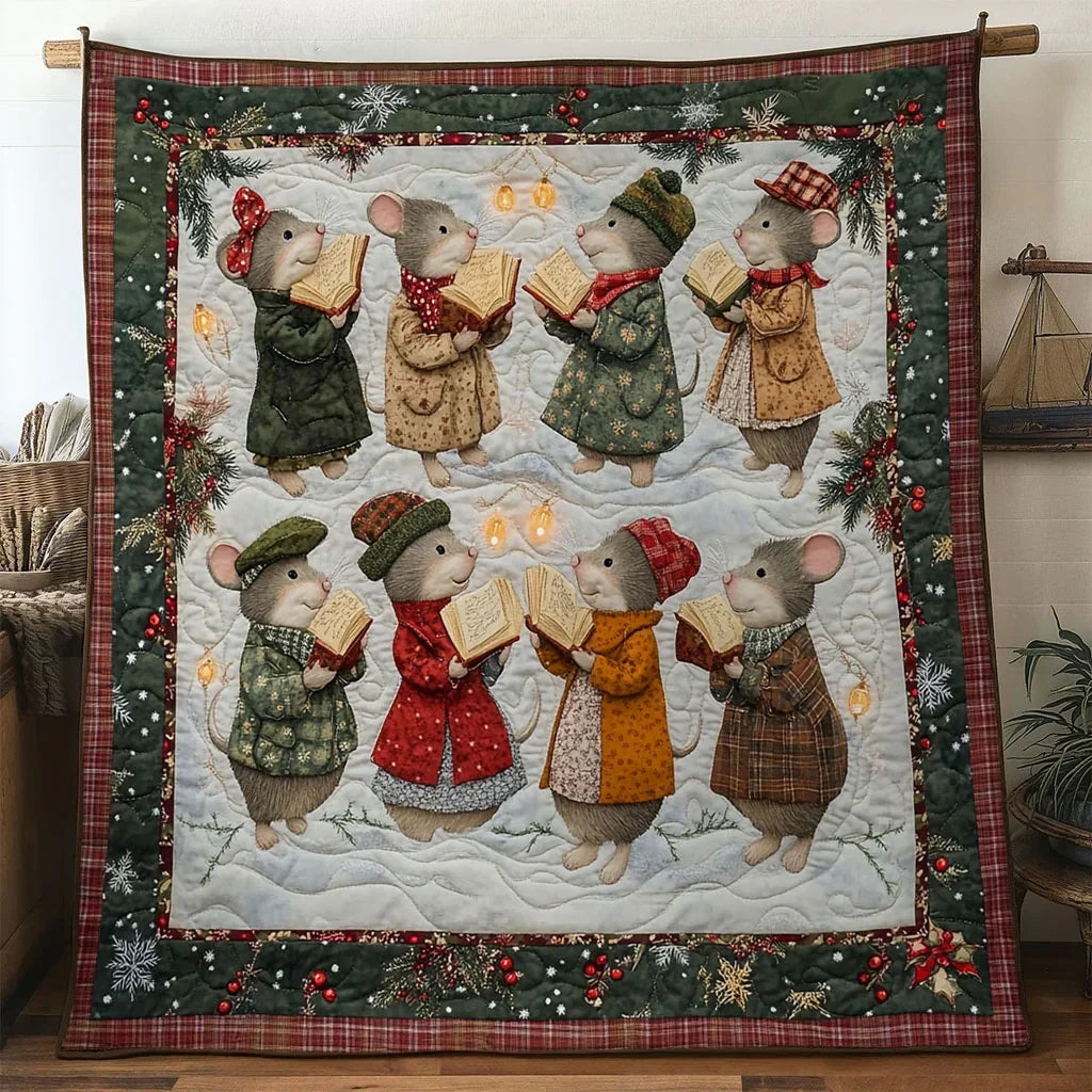 Merry Tune Mouse Quilt Blanket