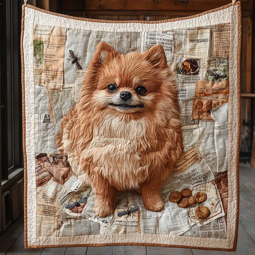 Messing Pomeranian Quilt Blanket