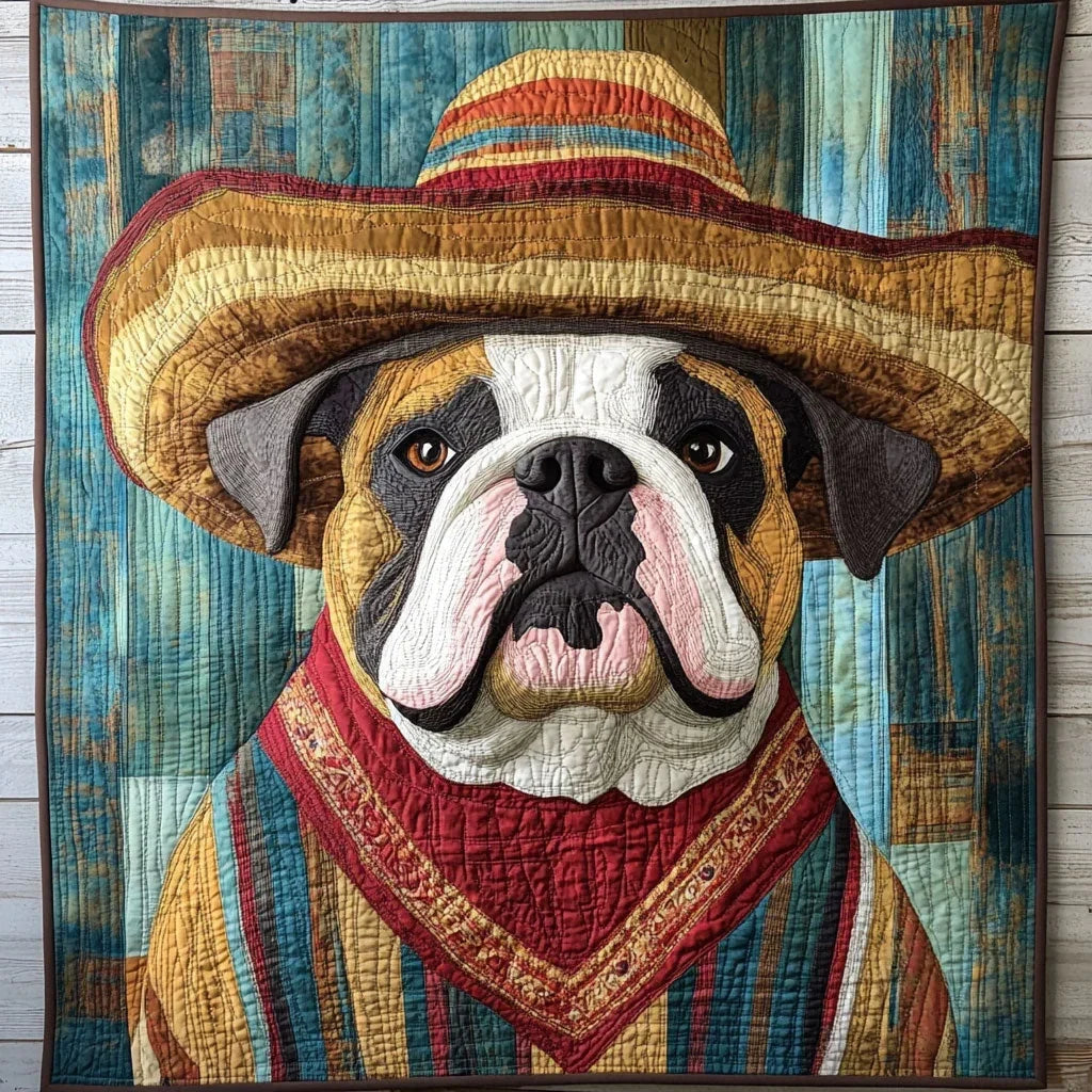 Mexico Bulldog Quilt Blanket