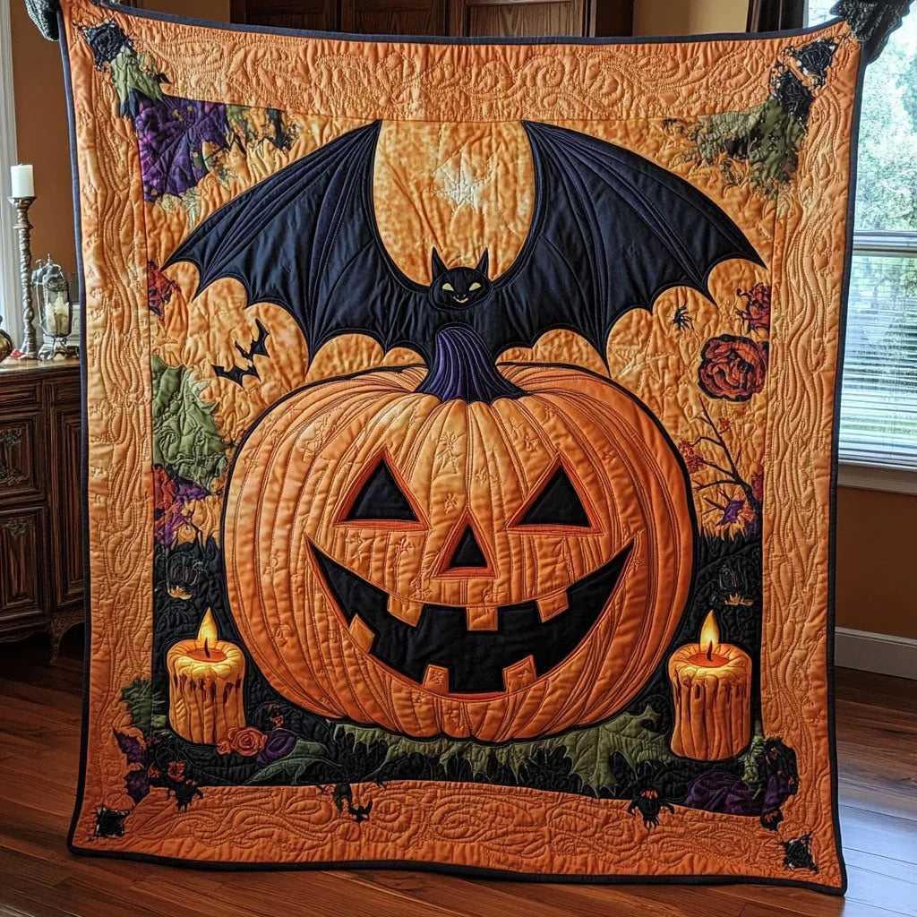 Midnight Bat Quilt Blanket