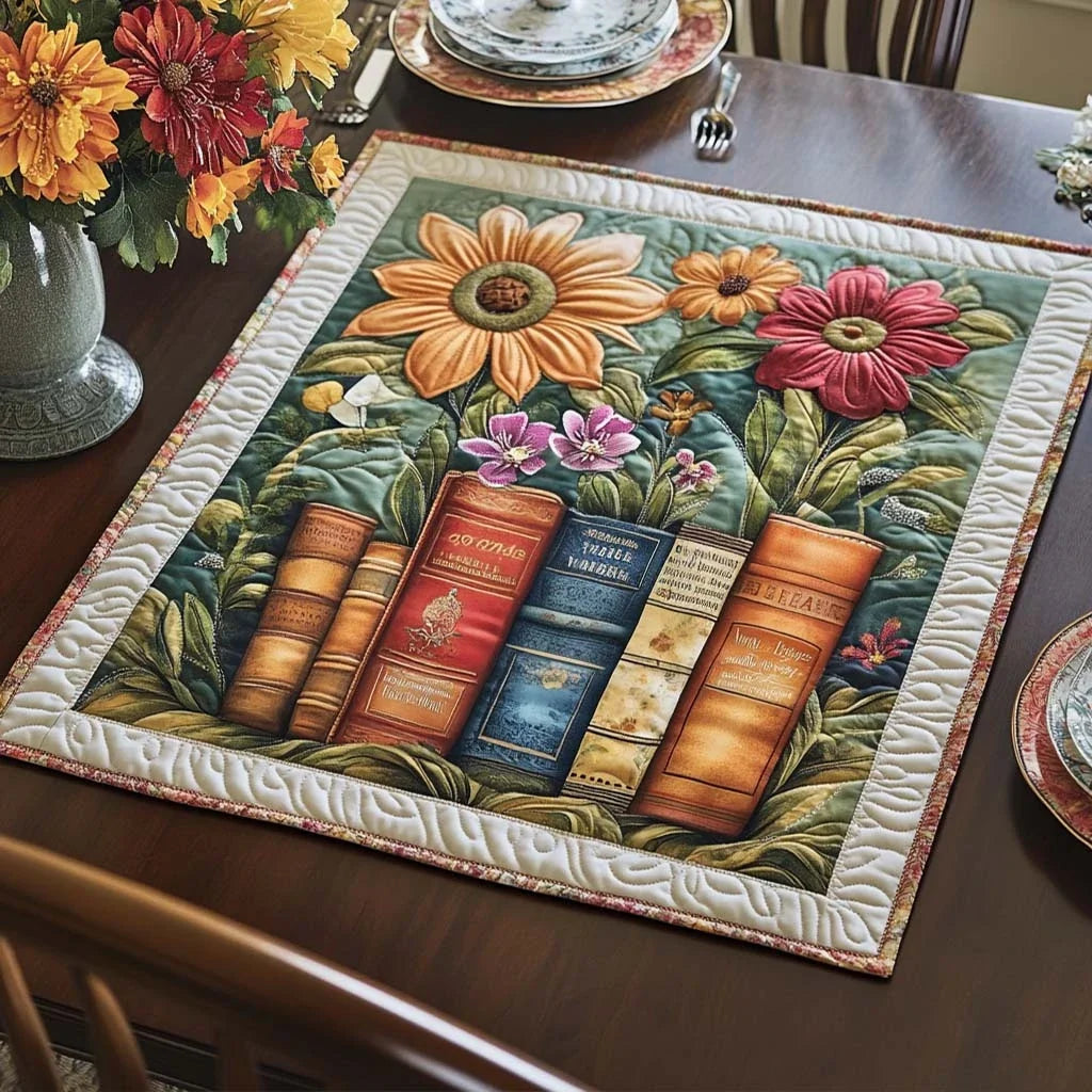 Midnight Book Club Quilted Table Topper