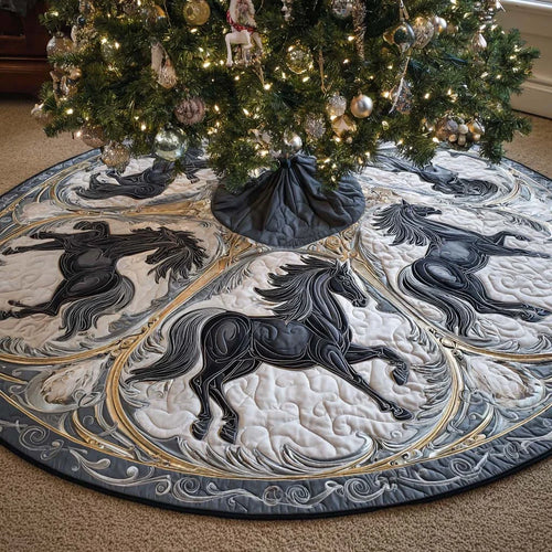 Midnight Grace Quilted Tree Skirt