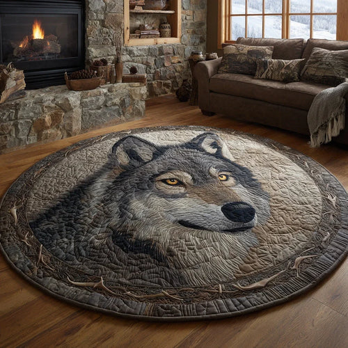 Midnight Guardian Quilted Round Mat