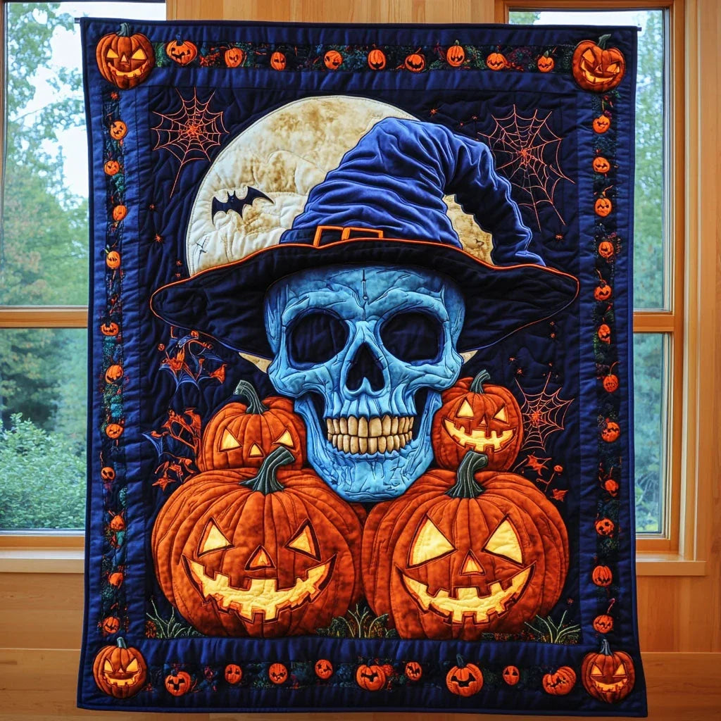 Midnight Skull Quilt Blanket