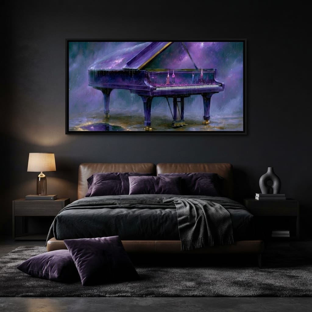 Midnight Sonata For A Glass Galaxy Canvas Wall Art