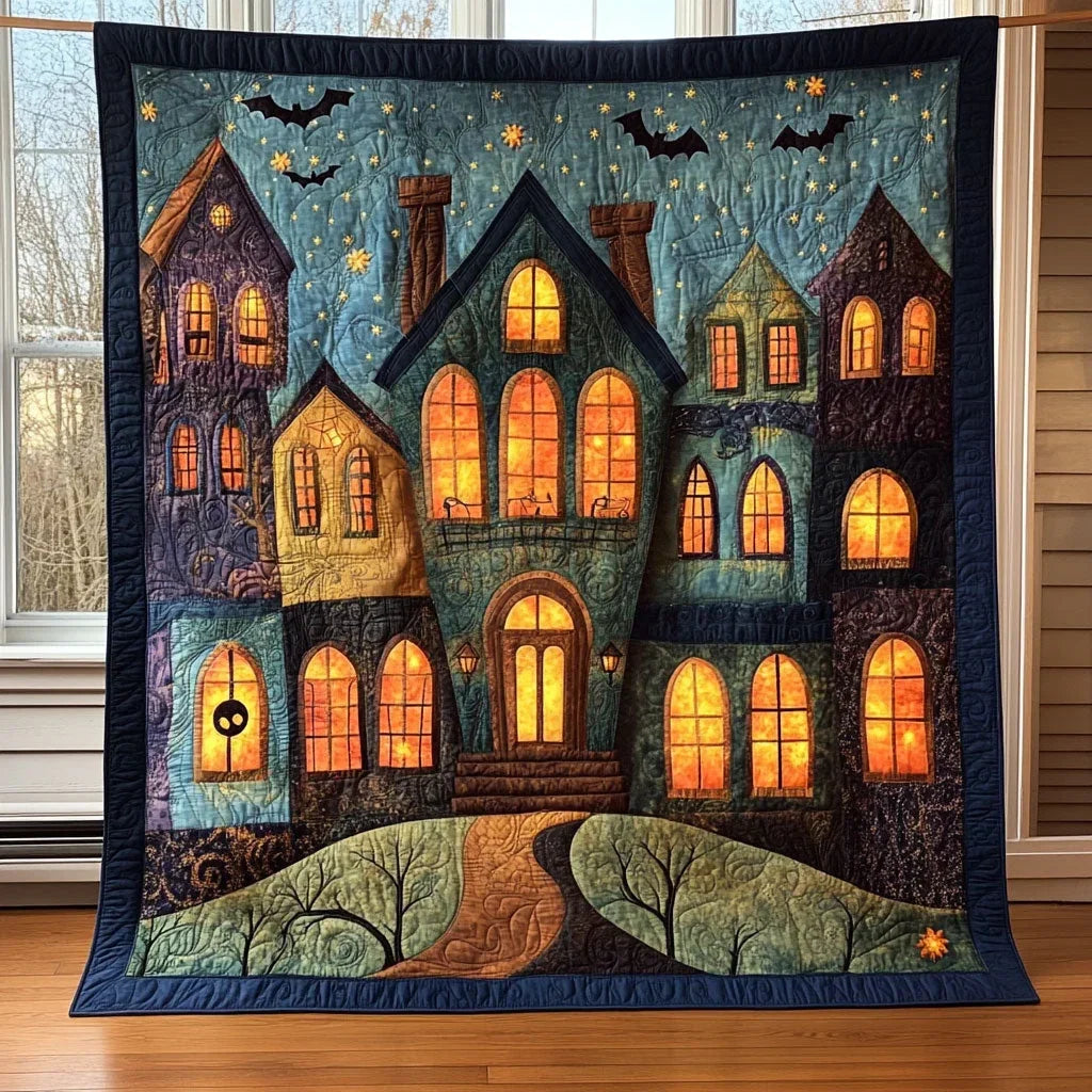 Midnight Village Quilt Blanket