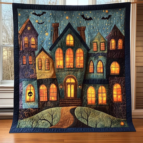 Midnight Village Quilt Blanket