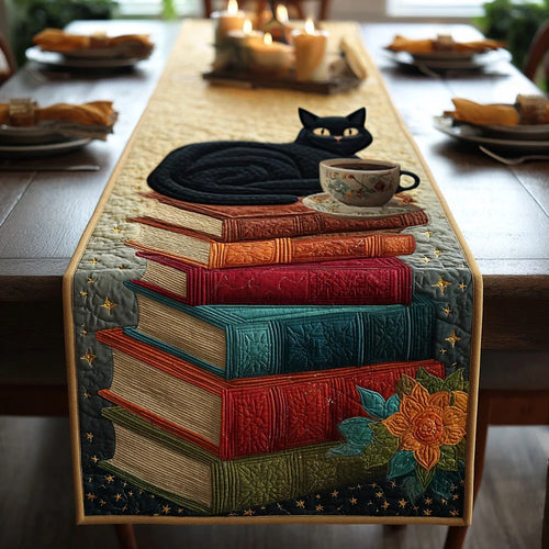 Midnight Whiskers Quilted Table Runner