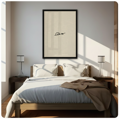 Minimalist Line Art Dog Canvas Wall Print Wall Art