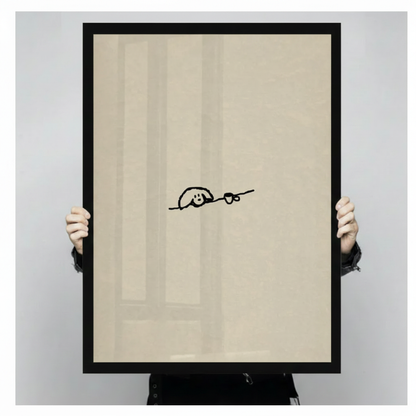 Minimalist Line Art Dog Canvas Wall Print Wall Art