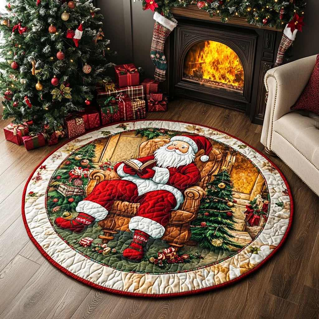 Mistletoe Magic Quilted Round Mat