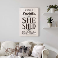 She Shed Sign - canvas