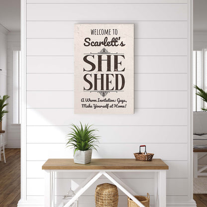 She Shed Sign - canvas