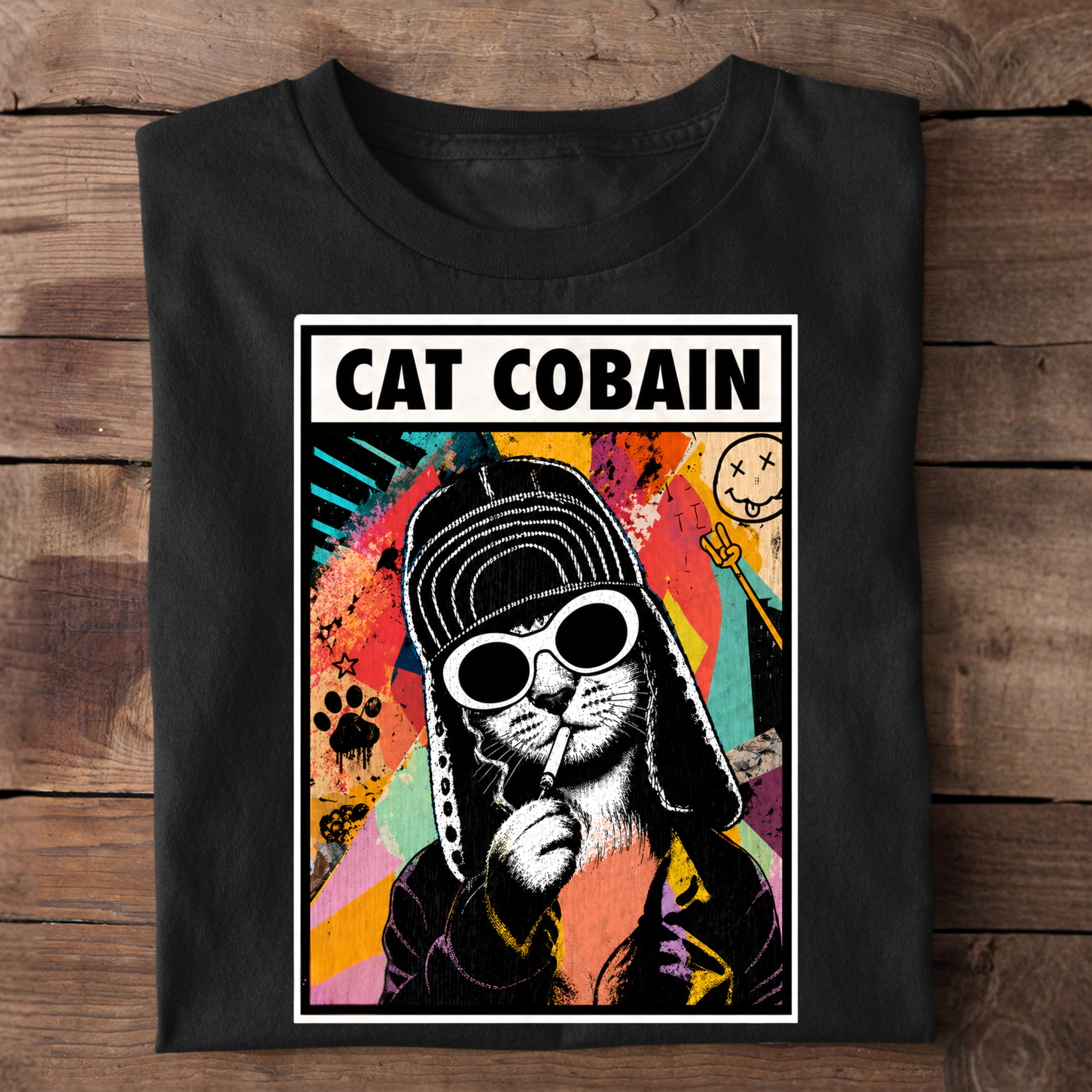 Cat Cobain Basic Shirt Unisex
