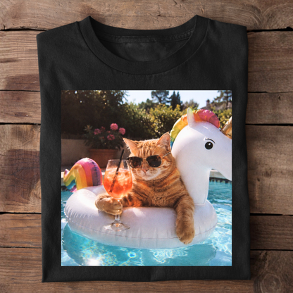 Cool Cat Summer Vibes Basic Shirt Unisex