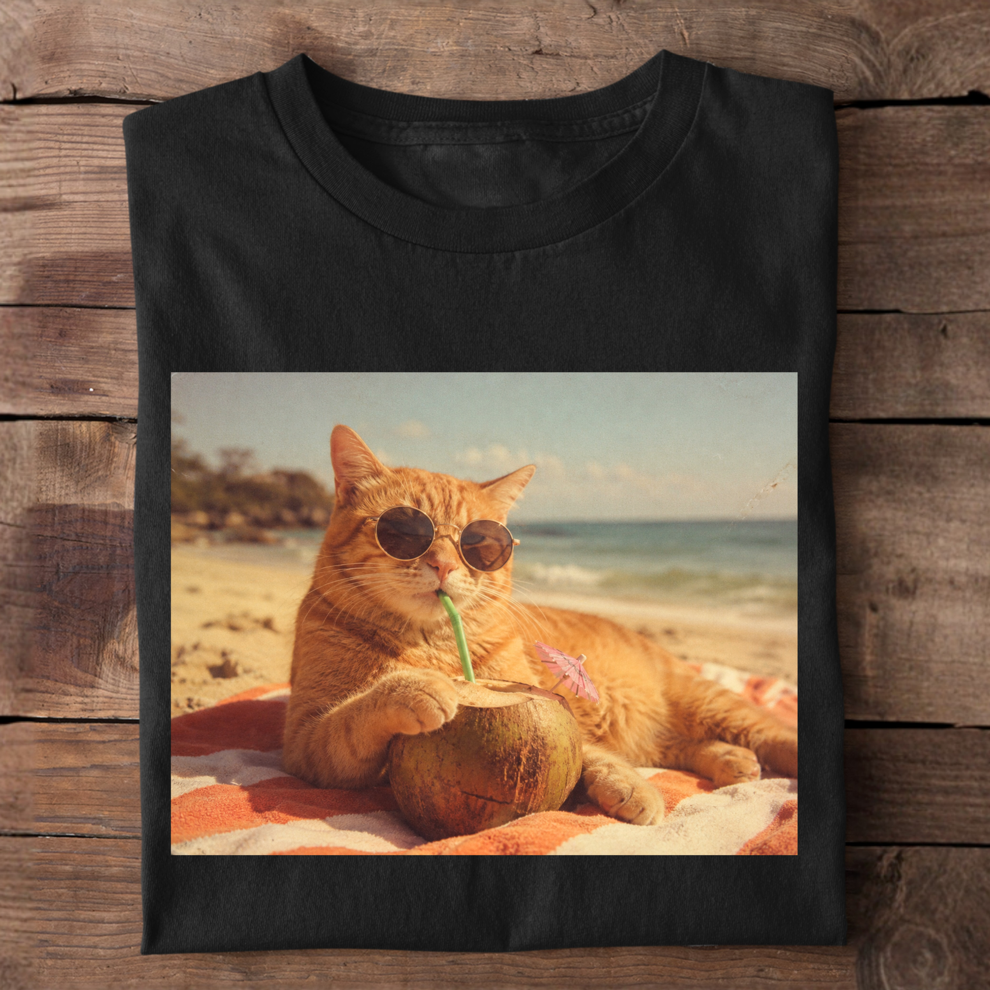 Vacation Mode Cat Basic Shirt Unisex