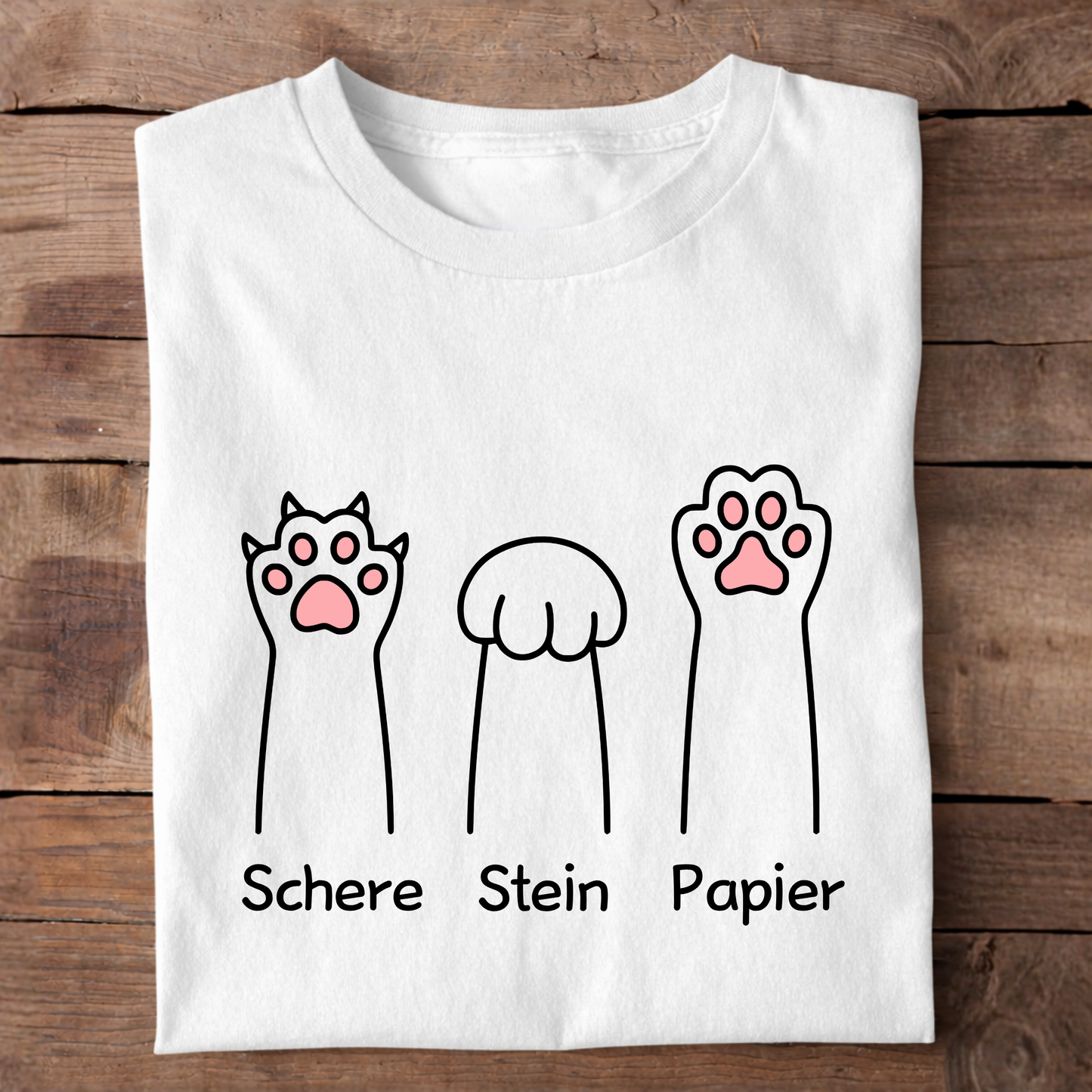 Schere Stein Papier unisex basic T-Shirt
