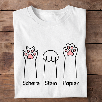 Schere Stein Papier unisex basic T-Shirt