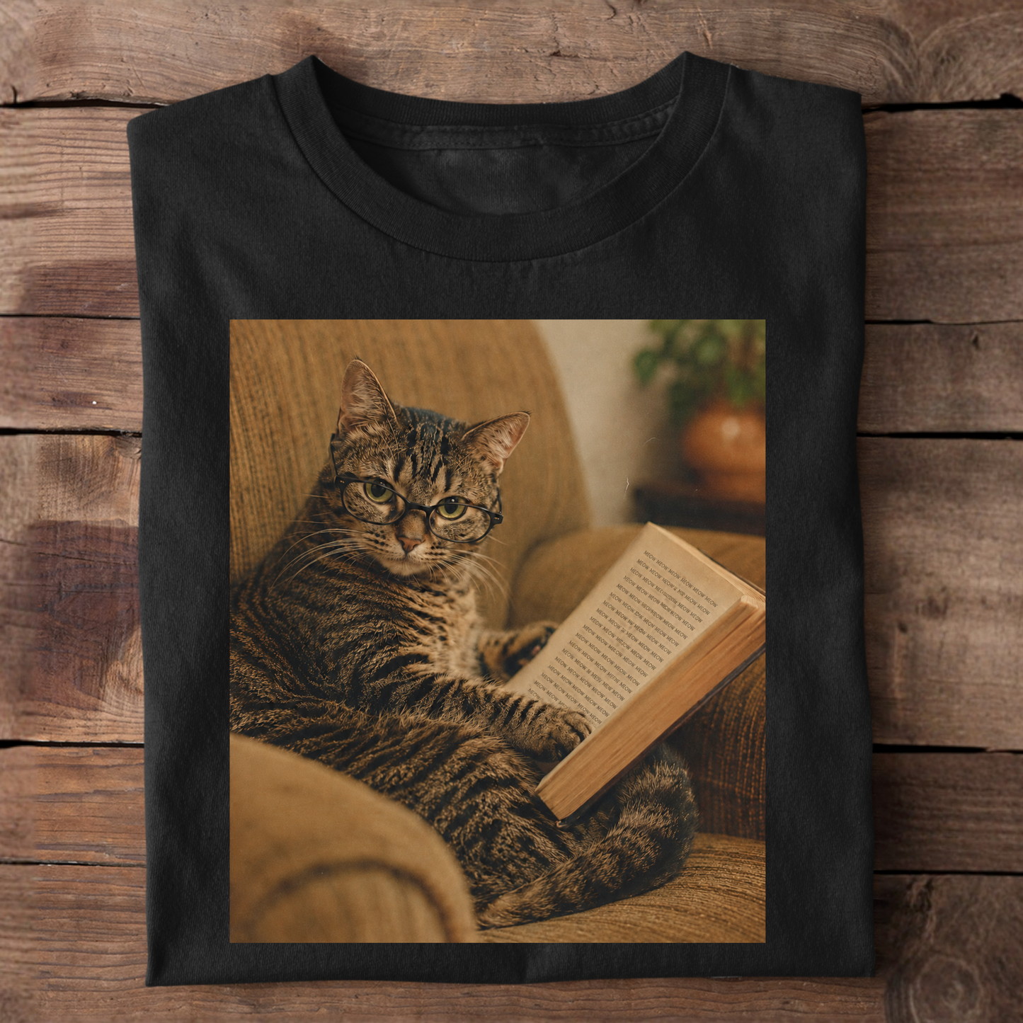 The Scholar Cat Basic Shirt Unisex